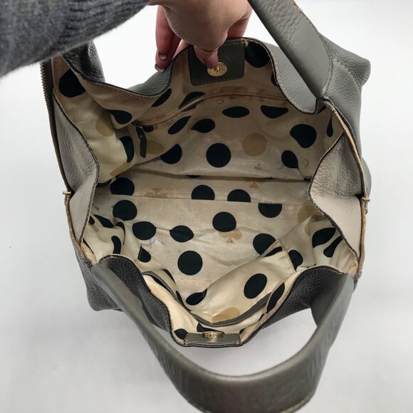 Kate Spade Gray Pebbled Leather Mansfield Juniper Hobo Bag - Picture 10 of 11